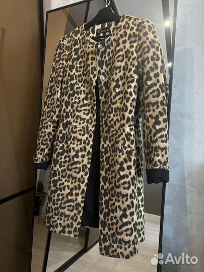 Леопардовое пальто 40-42