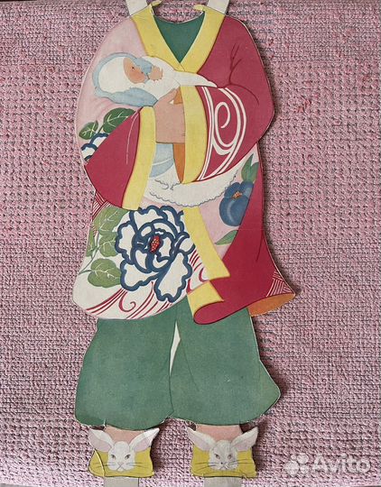 Антикварная бумажная кукла 1938 года