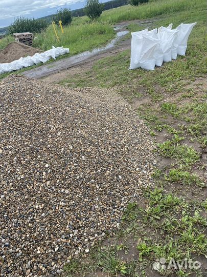Гравий в мешках