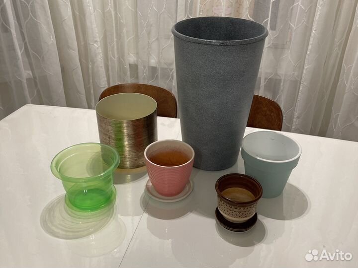 Комнатные цветы и горшки для цветов