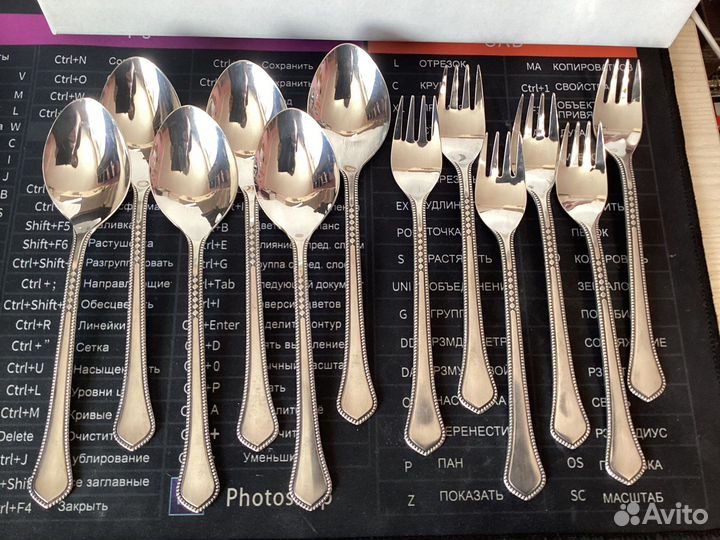 Набор вилки ложки ножи Таллин мельхиор мнц