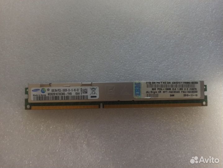 Оперативная память Samsung 8GB 2Rx4 PC3L-10600R
