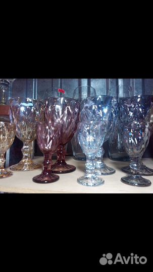 Рюмки. Бокал из цветного стекла. Фужеры цветные