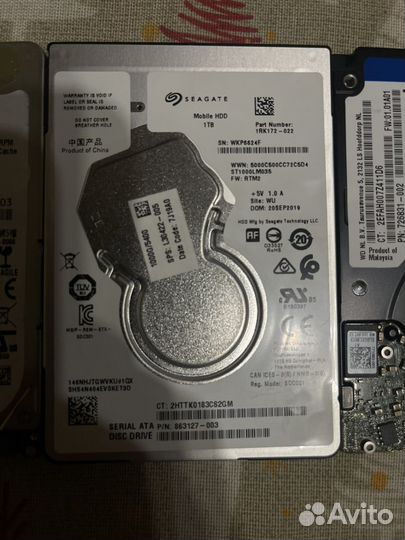 Жесткие диски hdd 2.5 для ноутбука