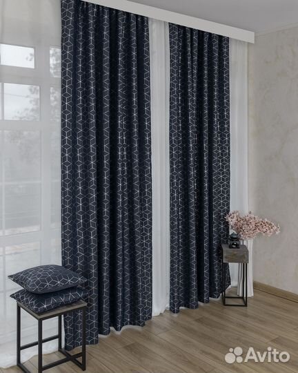 Портьеры рогожка Гала Роял шторы занавески