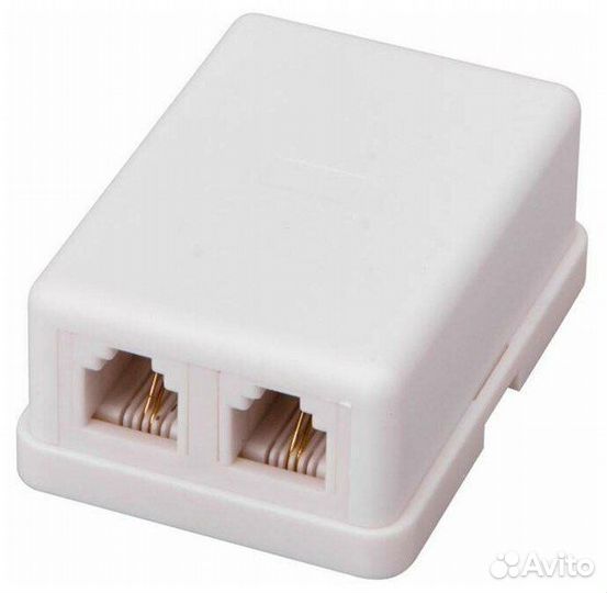 Розетка телефонная Rexant 2 x6P-4C (03-0002) 2гнез