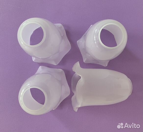 4 плафона для люстры, матовое стекло