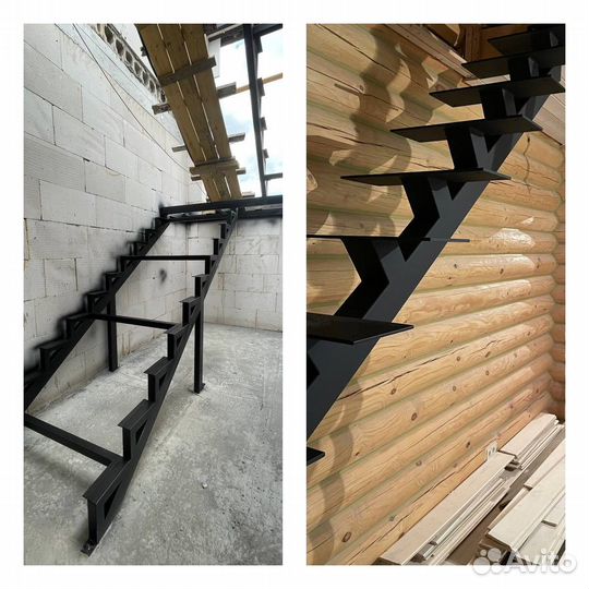 Металлический каркас лестницы