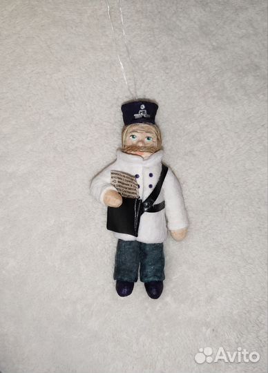 Ватная ёлочная игрушка, новая, ручная работа