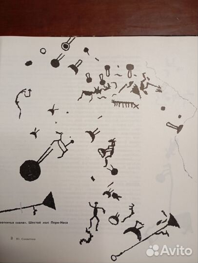 Рисунки на скалах. Ю. А. Савватеев. 1967 год