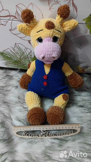 Игрушка жирафик вязанная