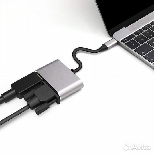 2 - в - 1 USB C в hdmi VGA адаптер док расширения