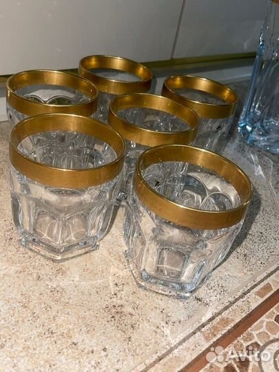 Хрустальные стаканы богемия