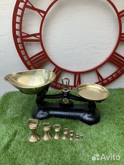 Винтажные Кухонные Весы Libra Scale&Co с гирями