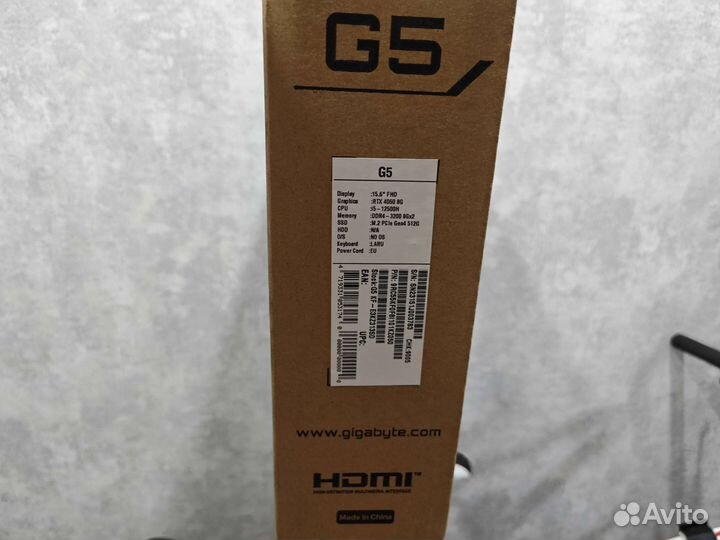 Игровой ноутбук Gigabyte G5 KF RTX4060