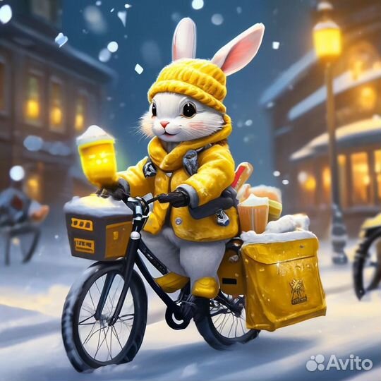Курьер на велосипеде