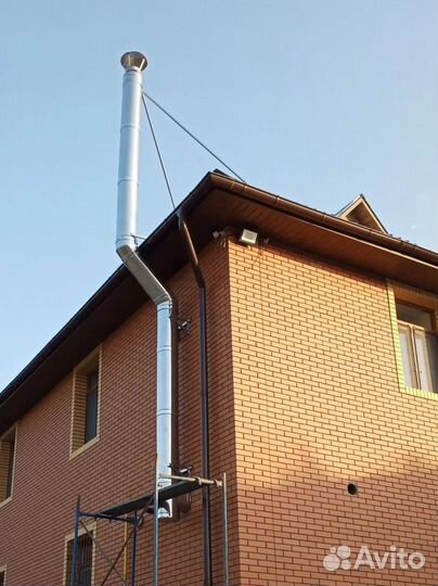 Установка вытяжки и винтеляцыи и дымоходов