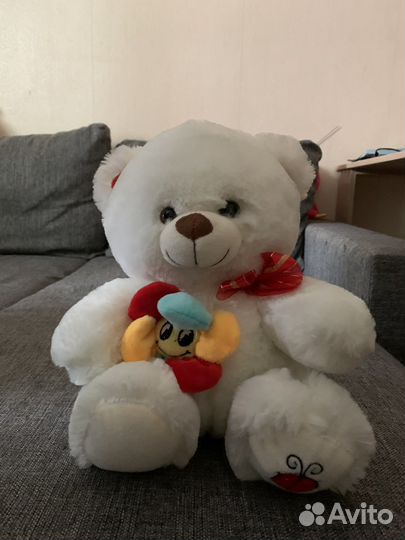 Плюшевый медведь новый с музыкой