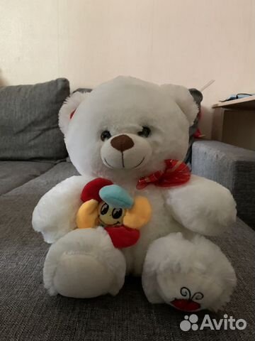 Плюшевый медведь новый с музыкой