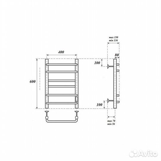 Электрический полотенцесушитель Point 90 PN90846W