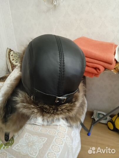 Мужская шапка енот