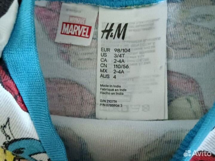 Пижама H&M Marvel 104-110