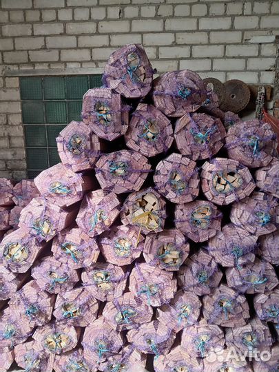 Дрова в сетках. Для бани