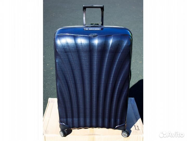 Новый чемодан Samsonite C-lite XXL синий. Дисконт