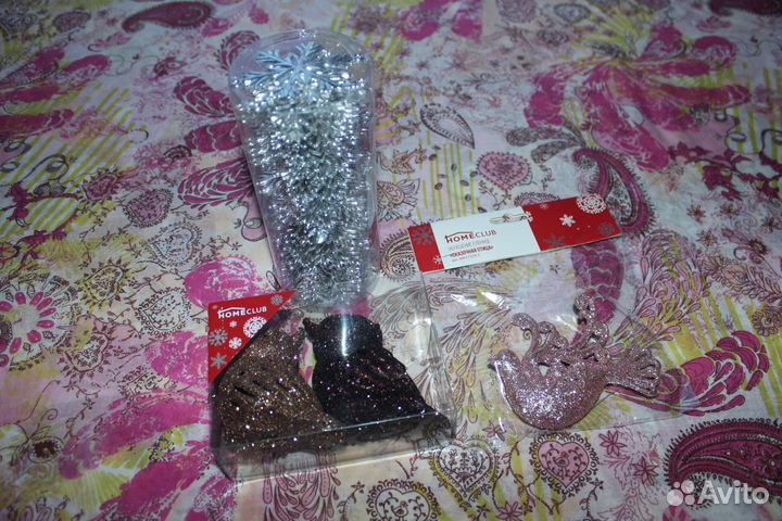 Новые новогодние украшения: совы, птичка, снежинки