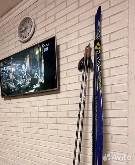 Лыжи беговые fisher и палки