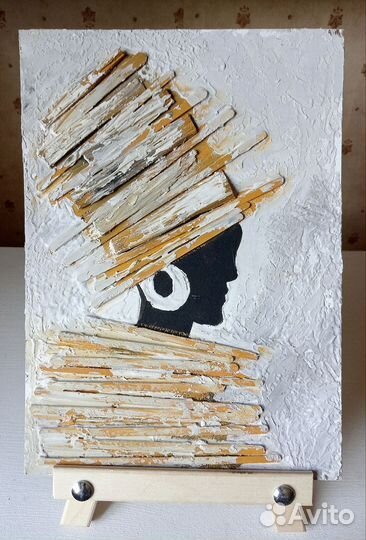 Картина Дама в шляпе, акрил