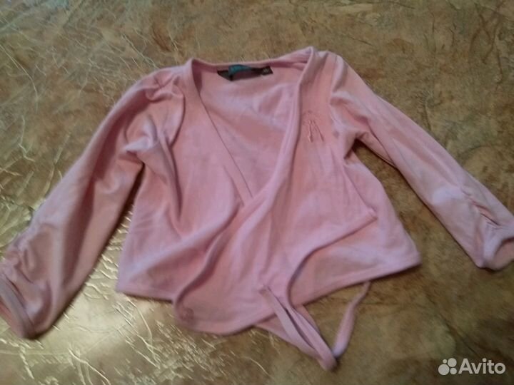 Гимнастические купальник, болеро, чешки