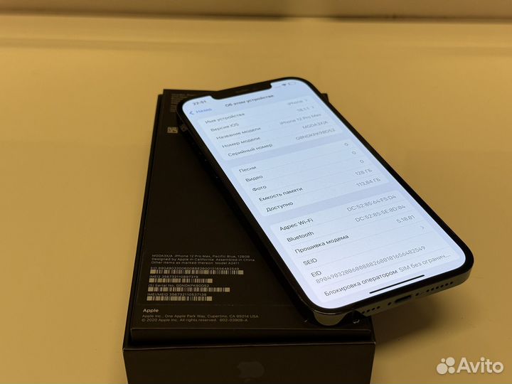 iPhone 12 Pro Max 128GB(Sim,E-Sim,Акб-86)