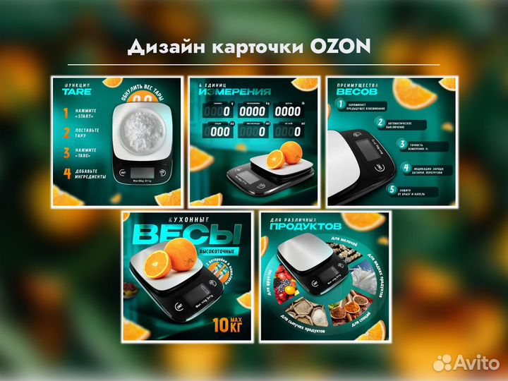 Инфографика, дизайн карточек Wildberries, ozon