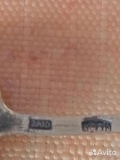 Солонка хрустальная с серебряной ложечкой