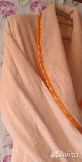 Халат женский махровый персиковый 46-48