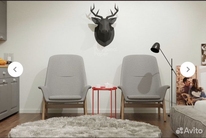 Набор для склейки головы оленя (чёрный)