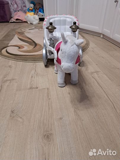 Лошадка с каретой для baby born