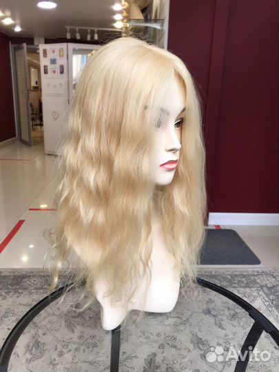 Накладка из натуральных волнистых волос (40см)