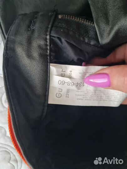 Брюки кожаные для девочки, рост 134