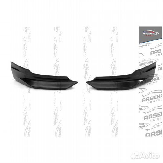 Клыки на передний бампер для Mazda 3 HB Sport