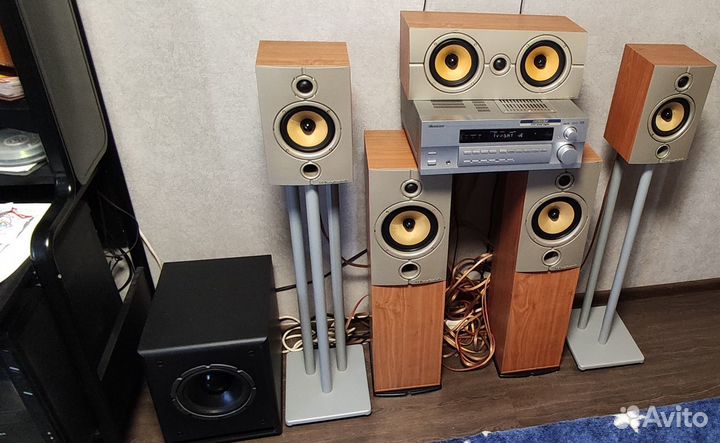 Акустика Wharfedale + рессивер pioneer