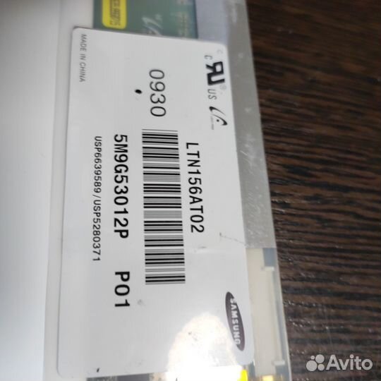 Матрица ноутбука Samsung LTN156AT02-C10 40 P 15.6”