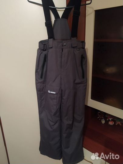 Джинсы на флисе 140-146 и полукомбинезон зимний