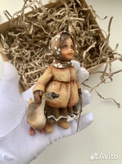 Ватная елочная игрушка