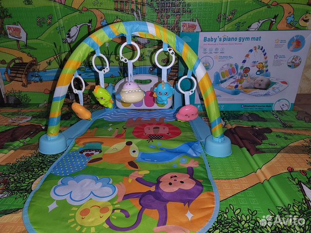 Развивающий коврик новый музыкальный с Bluetooth