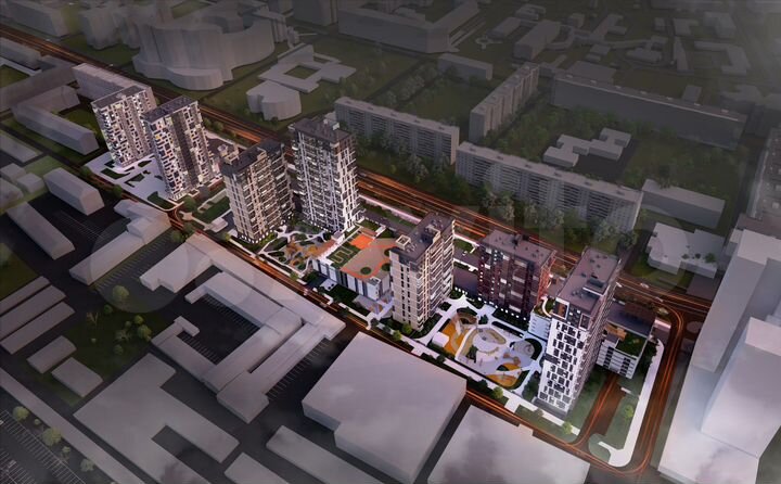 3-к. квартира, 63,8 м², 1/25 эт.