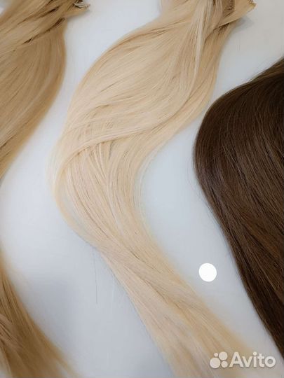 Волосы на заколках славянские натуральные люкс