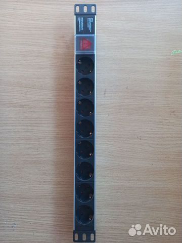 Бл. розеток PDU-8P,1 U,алюм.,19", 16А,без шнура