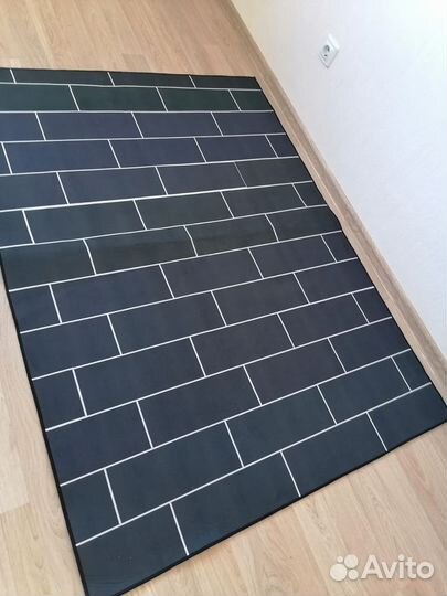 Чёрно-белый палас 120х160см новый